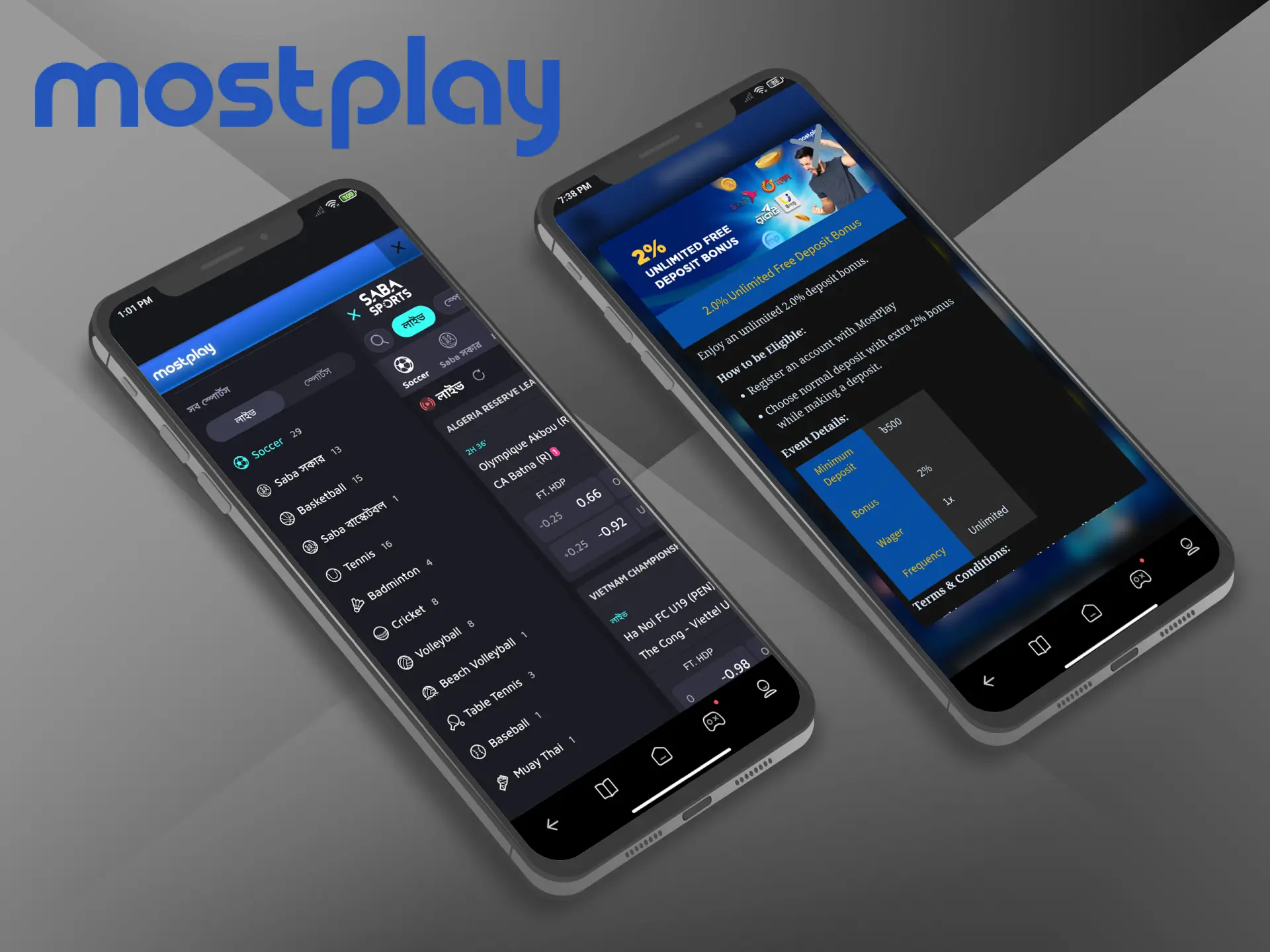 Mostplay provides its users with real game statistics and a high level of software.