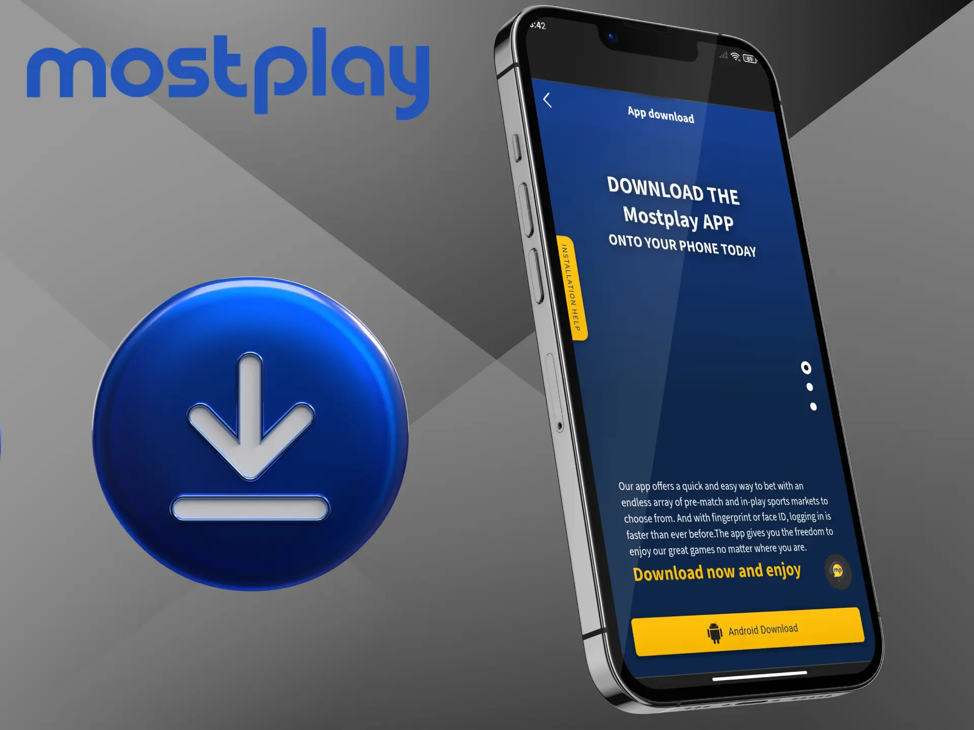 Download the Mostplay app to immerse yourself in the casino world and start earning as an affiliate.