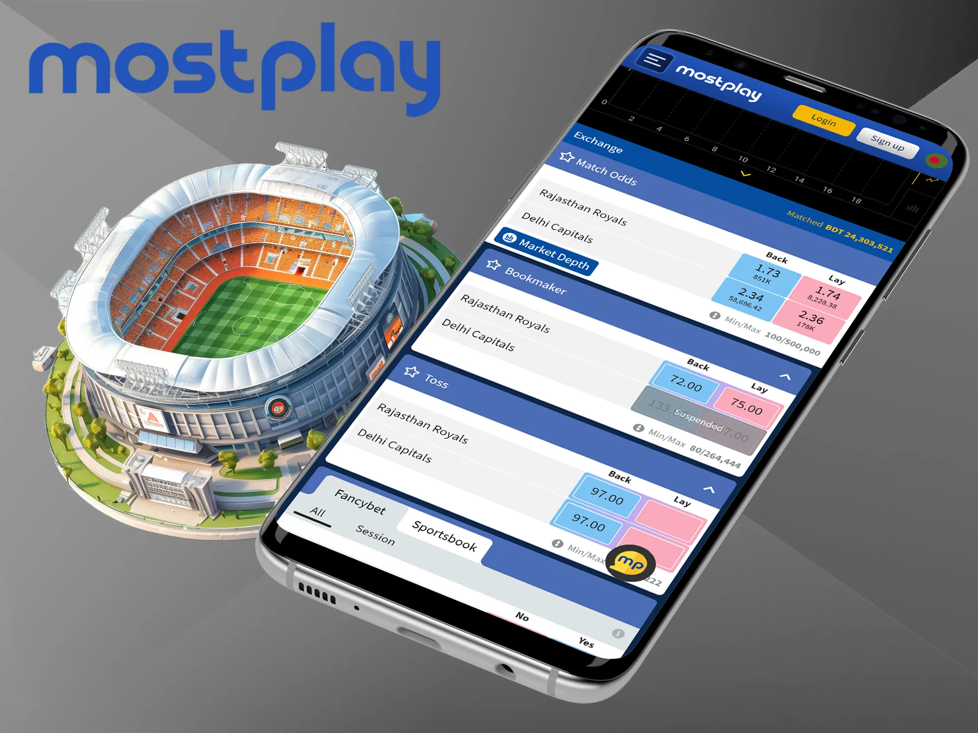 Choose the handicap option to make your cricket betting at Mostplay more profitable and exciting.