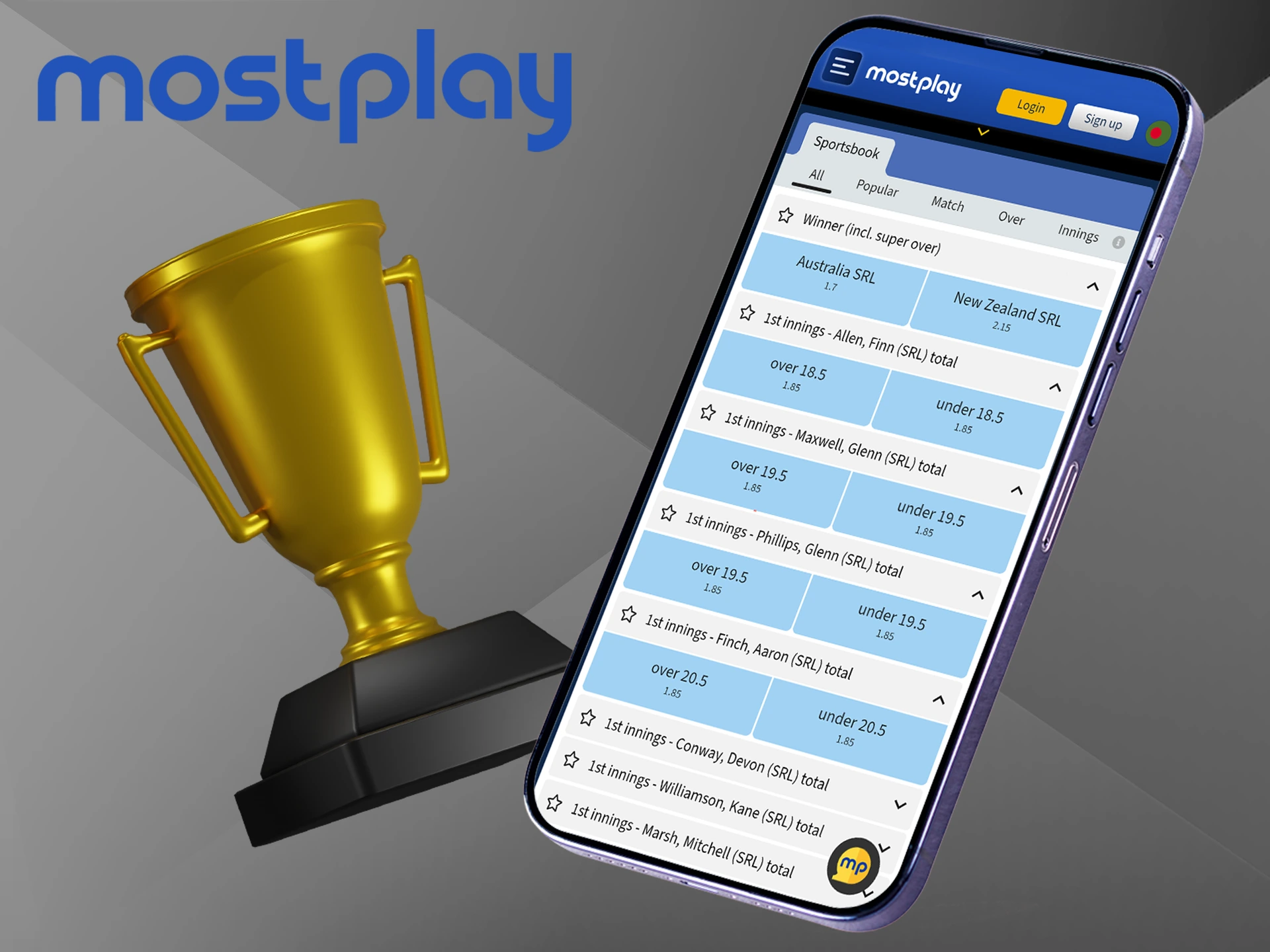 Place a bet on your favorite cricket team at Mostplay and wait for the match to end.