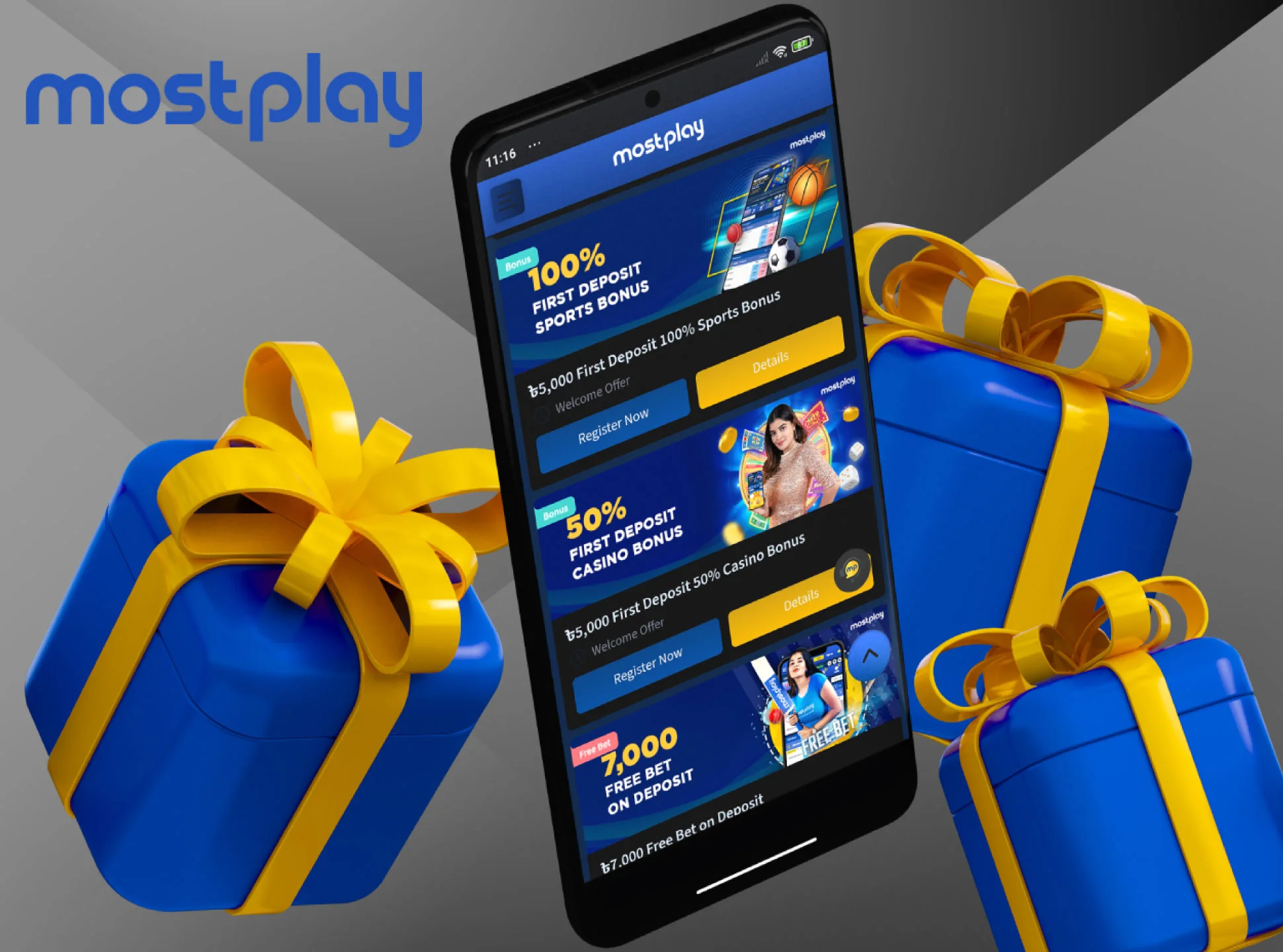 New users will receive a nice compliment from Mostplay for creating an account, it can be used in both casino and sports betting.