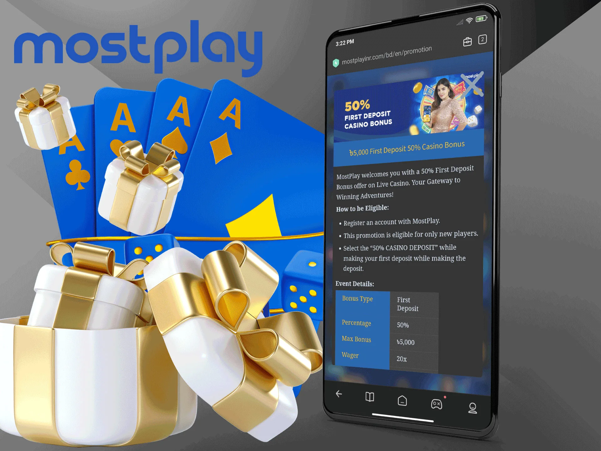 You will be swept away by an avalanche of real prizes from Mostplay.