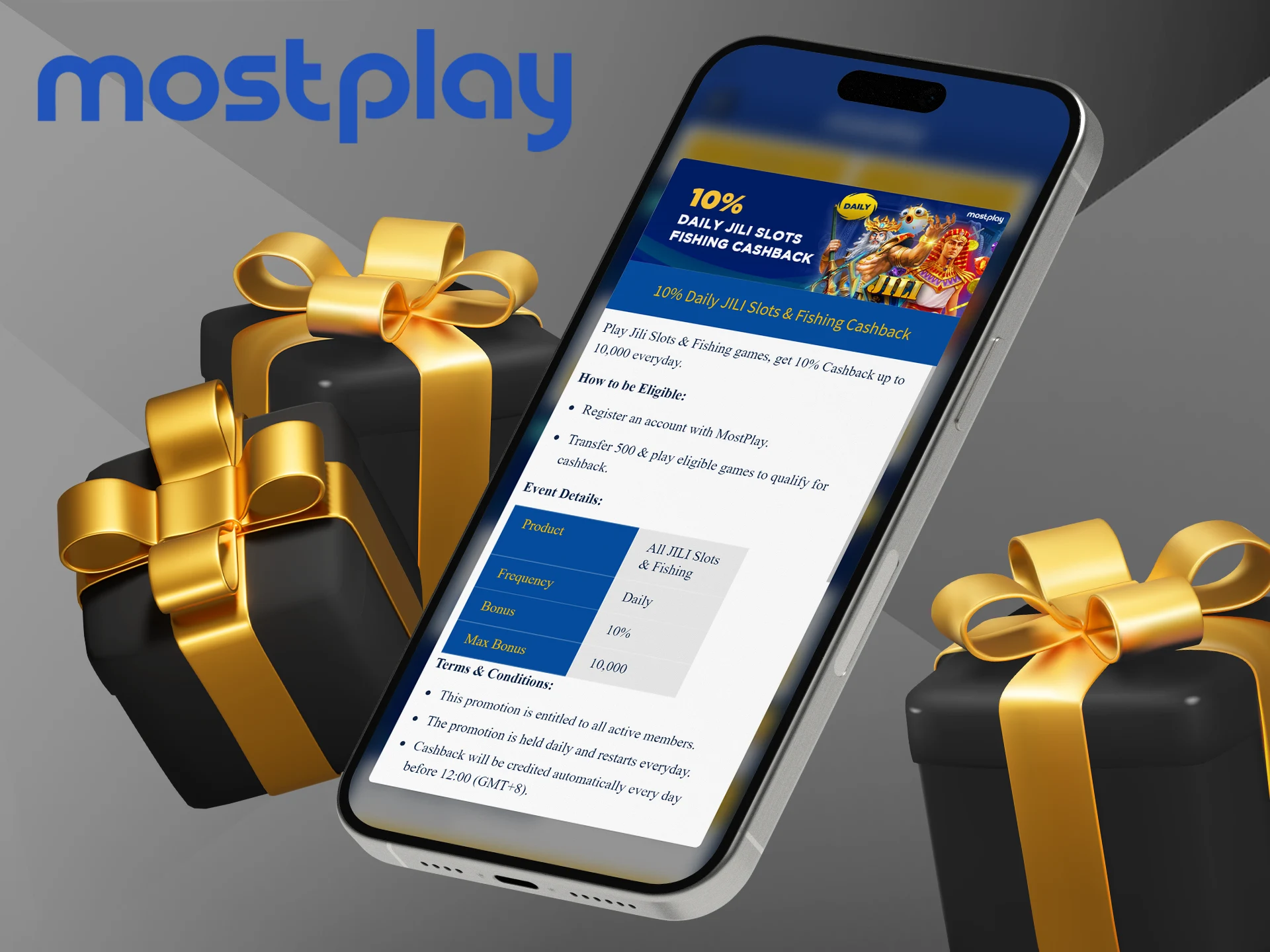 Take the opportunity to get cashback by playing fishing games at Mostplay.