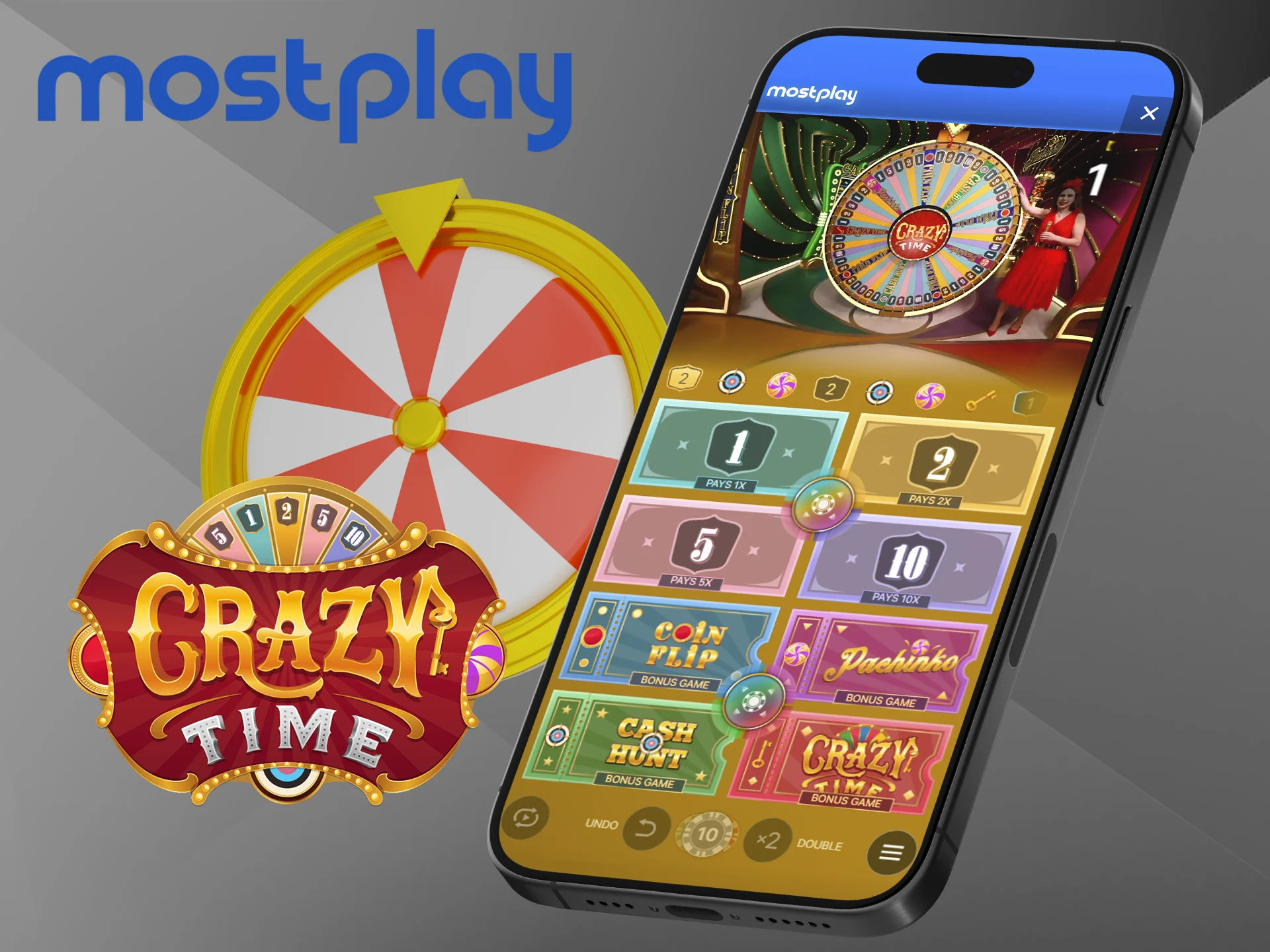 Have fun with Crazy Time at Mostplay.