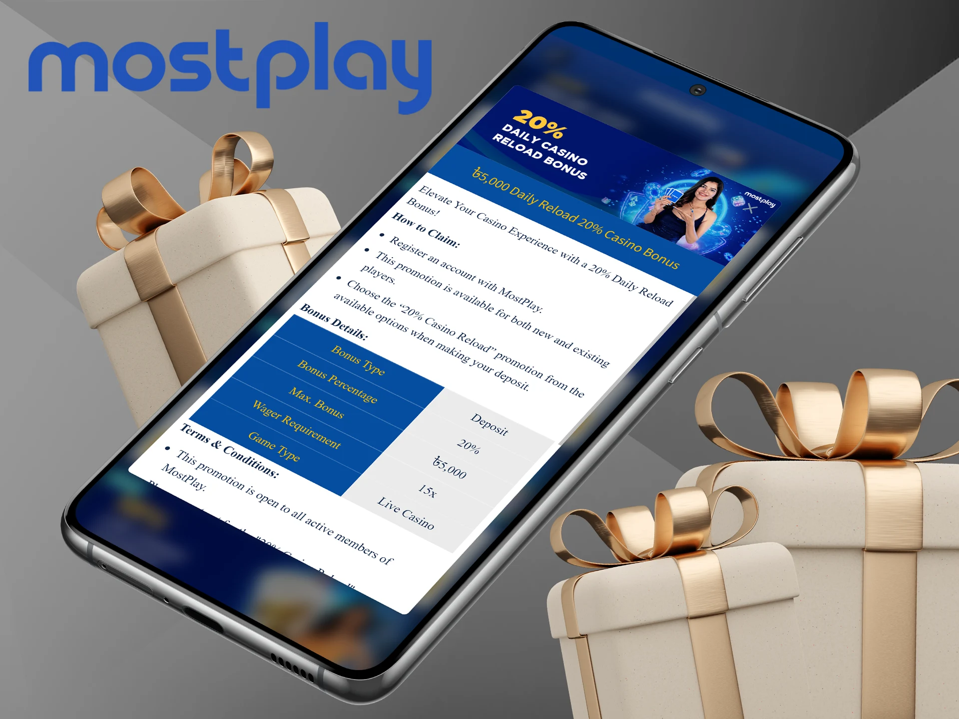 Don't miss the opportunity to get huge reload at Mostplay.