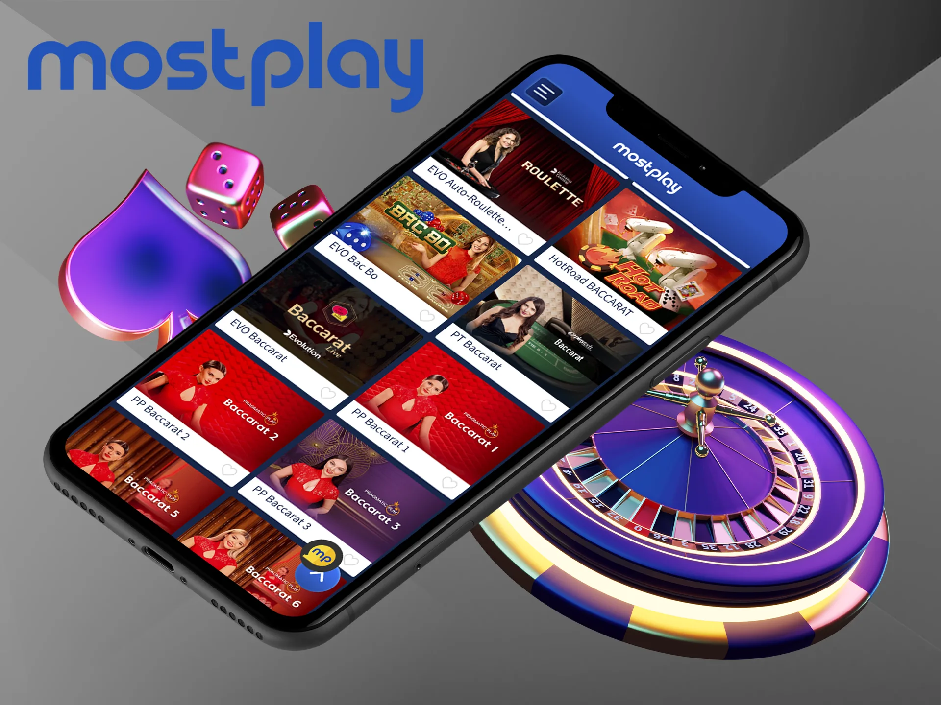 Create an account at Mostplay and go to the live casino section.