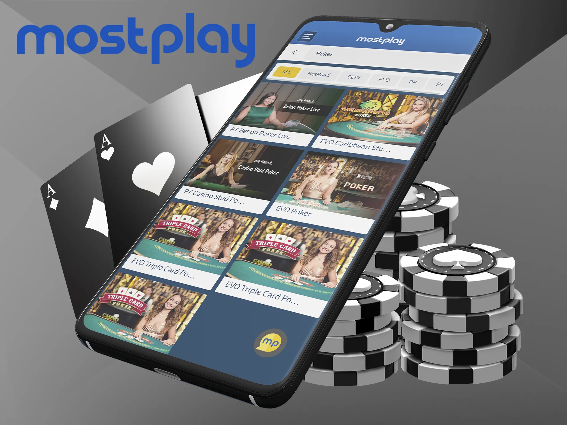 Have an unforgettable poker experience with Mostplay.