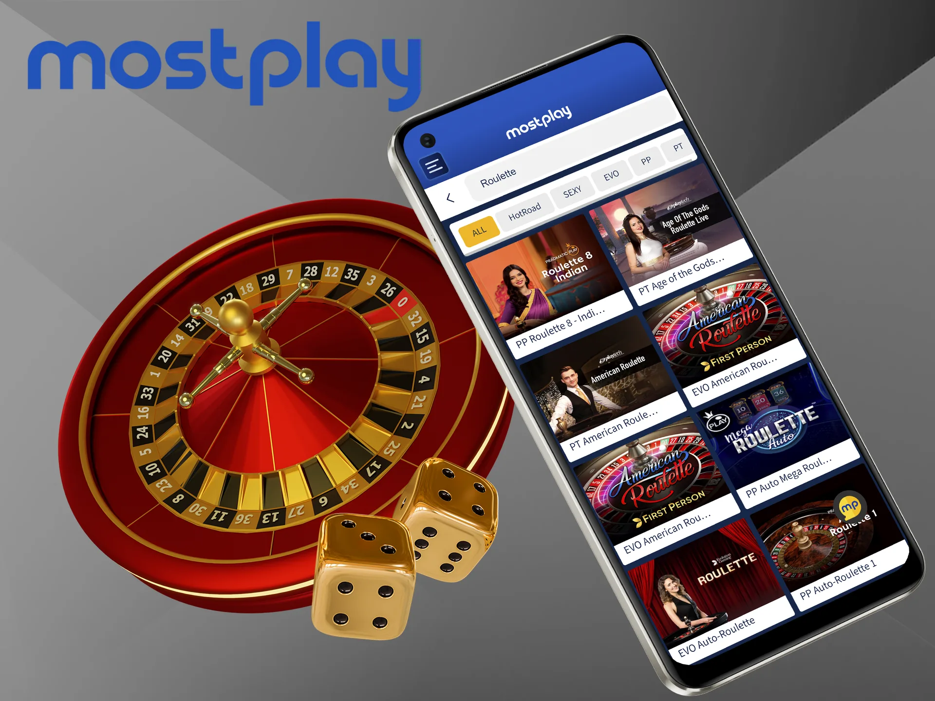 Become a part of the Mostplay world and try your luck in the roulette game.