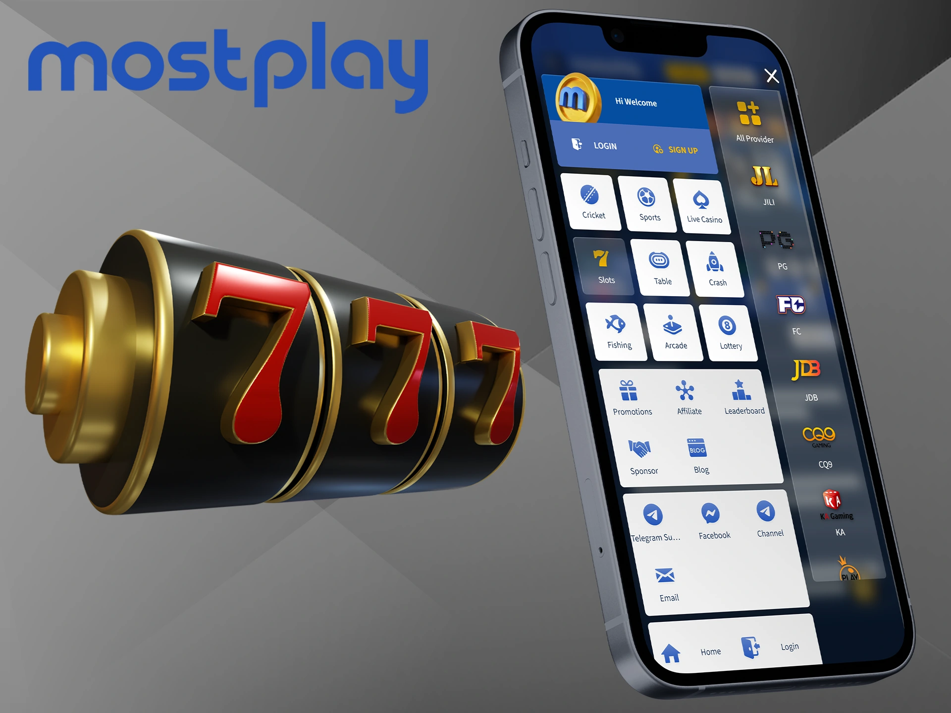 Enjoy slot games from your favorite providers at Mostplay.